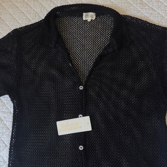 Mercedes Campuzano Black Mesh Shirt - Picture 2 of 5